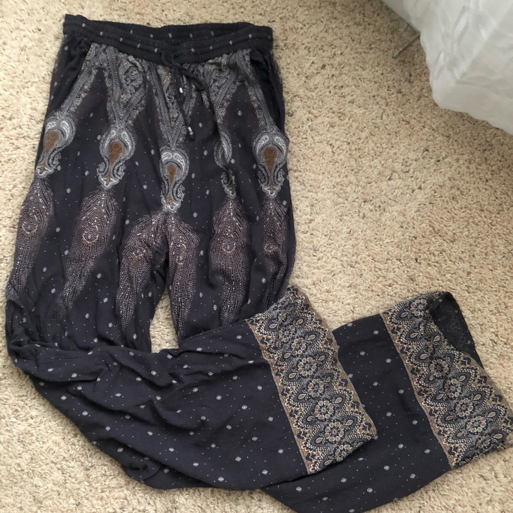 Grey boho pants